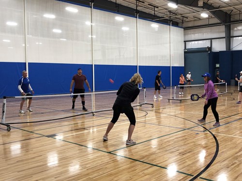 Pickleball game at Homecourt